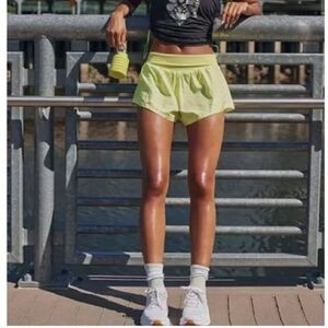 Free People Movement Women's Carpe Diem Shorts In Sour Citrus NWT Sz XL MSRP $40